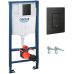 Инсталляция для унитаза Grohe Solido 38811KF0, с кнопкой, черный фантомный