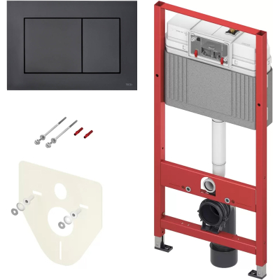 Инсталляция для унитаза Tece Tecebase 2.0 kit 9400414 с кнопкой Тecenow, черный матовый