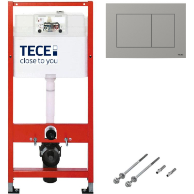 Инсталляция для унитаза Tece Tecebase kit 9400401 S с кнопкой Тecenow, хром глянец