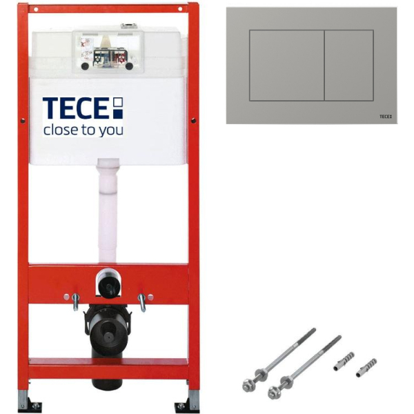 Инсталляция для унитаза Tece Tecebase kit 9400401 S с кнопкой Тecenow, хром глянец