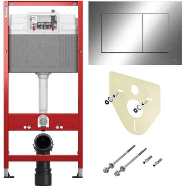 Инсталляция для унитаза Tece Tecebase 2.0 kit 9400412 с кнопкой Тecenow, хром глянец Инсталляция для унитаза Tece Tecebase 2.0 kit 9400412 с кнопкой Тecenow, хром глянец