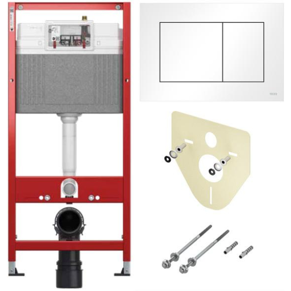 Инсталляция для унитаза Tece Tecebase 2.0 kit 9400413 с кнопкой Тecenow, белый