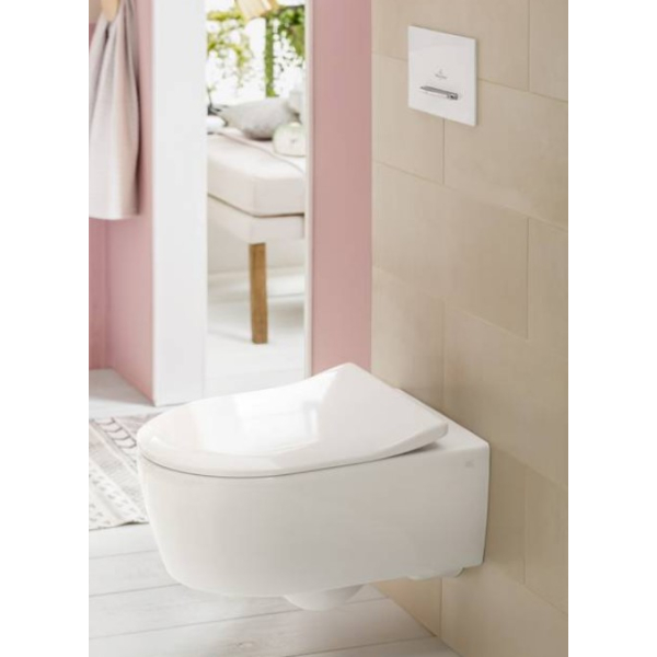 Унитаз Villeroy&Boch Avento подвесной, с крышкой слим микролифт Унитаз Villeroy&Boch Avento подвесной, с крышкой слим микролифт