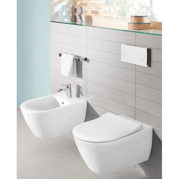 Унитаз Villeroy&Boch Subway 2.0 подвесной, с крышкой слим микролифт Унитаз Villeroy&Boch Subway 2.0 подвесной, с крышкой слим микролифт