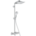 Душевая стойка с тропическим душем Hansgrohe Crometta E Showerpipe 240 1jet 27271000 с термостатом для душа, хром