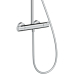 Душевая стойка с тропическим душем Hansgrohe Crometta E Showerpipe 240 1jet 27271000 с термостатом для душа, хром Душевая стойка с тропическим душем Hansgrohe Crometta E Showerpipe 240 1jet 27271000 с термостатом для душа, хром