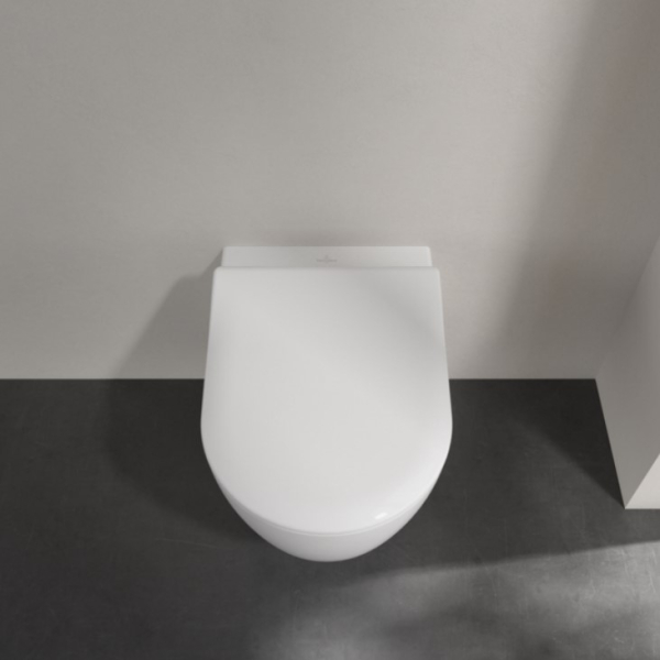 Унитаз Villeroy&Boch Avento подвесной, с крышкой слим микролифт Унитаз Villeroy&Boch Avento подвесной, с крышкой слим микролифт