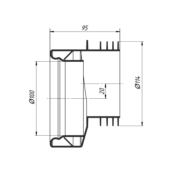 W0410 Эксцентриковая манжета для унитаза