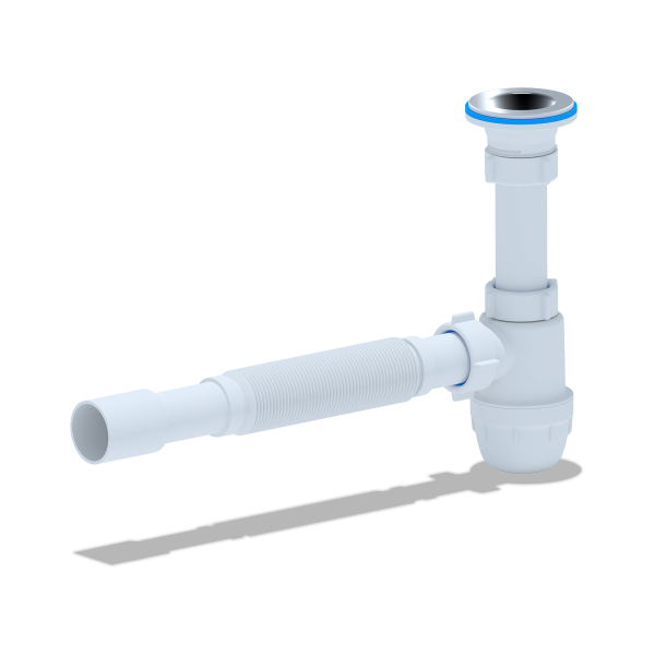 BM1015 Сифон Ани Юнг 1 1/4"*32 с гибкой трубой 32*32/40