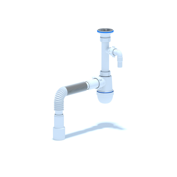 С1315 Сифон Ани 1 1/4"х40 с  отв с/м с г/тр 40х40/50