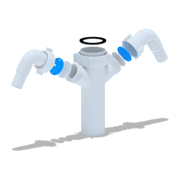 М145 Отвод для стиральной и посудомоечной машины