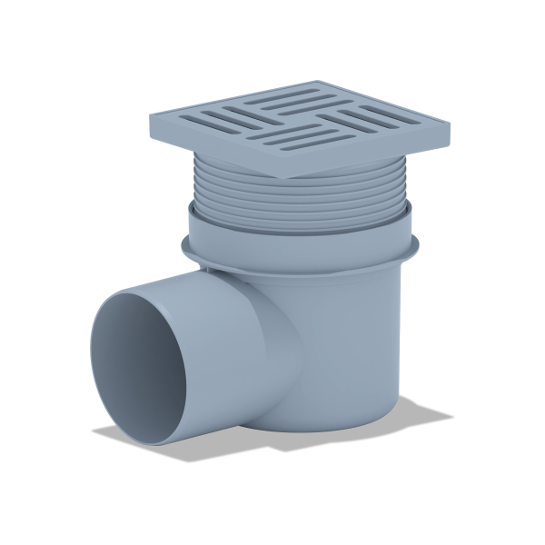 ТА1610 Трап гориз. рег. с вып. 110мм, с пласт. реш. 150*150