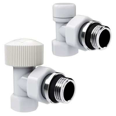 Набор термостатический угловой Royal Thermo Design 1/2"М30х1,5 (Белый) Набор термостатический угловой Royal Thermo Design 1/2"М30х1,5 (Белый)