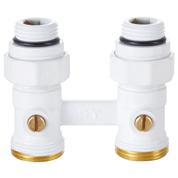 Узел нижнего подключения Royal Thermo прямой 1/2"х3/4" EK (белый)