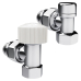 Набор термостатический угловой Royal Thermo Design 1/2"М30х1,5 (Хром)