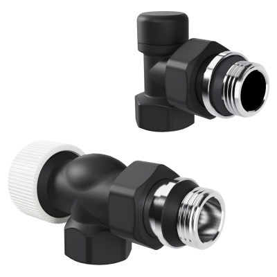 Набор термостатический осевой Royal Thermo Design 1/2"М30х1,5 (Черный) Набор термостатический осевой Royal Thermo Design 1/2"М30х1,5 (Черный)