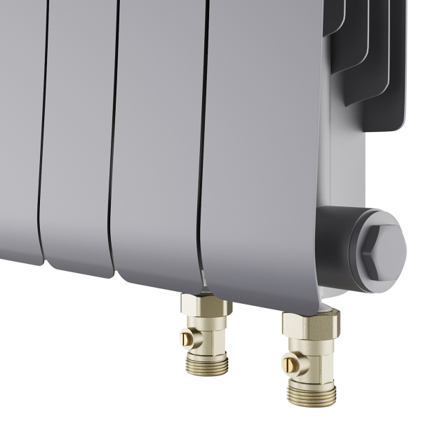 Радиатор биметаллический Royal Thermo Infinity 300 Silver Satin VR80 - 8 секц.