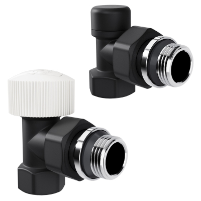 Набор термостатический угловой Royal Thermo Design 1/2"М30х1,5 (Черный) Набор термостатический угловой Royal Thermo Design 1/2"М30х1,5 (Черный)