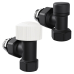 Набор термостатический угловой Royal Thermo Design 1/2"М30х1,5 (Черный)