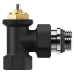 Набор термостатический угловой Royal Thermo Design 1/2"М30х1,5 (Черный)