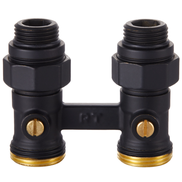 Узел нижнего подключения Royal Thermo прямой 1/2"х3/4" EK (черный)