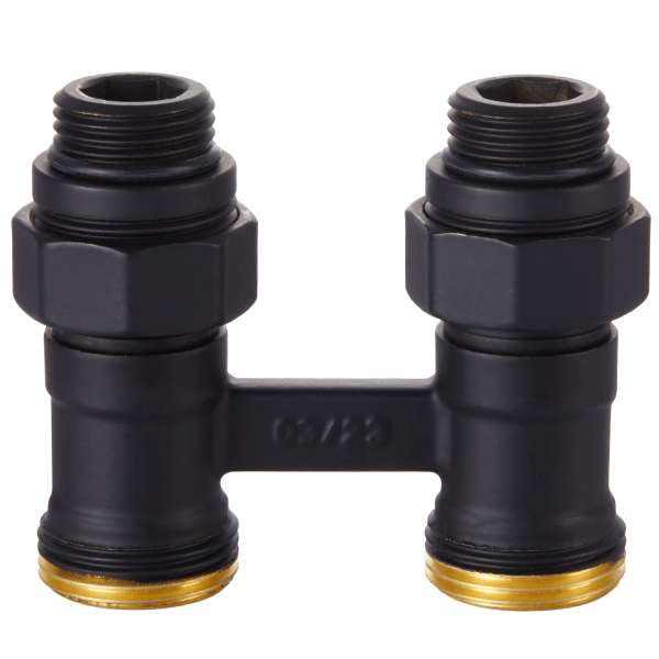 Узел нижнего подключения Royal Thermo прямой 1/2"х3/4" EK (черный)