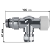 Набор термостатический осевой Royal Thermo Design Pro 15мм М30х1,5 (Хром)