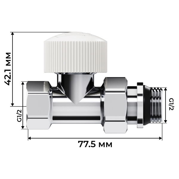Набор термостатический прямой Royal Thermo Design 1/2"М30х1,5 (Хром) Набор термостатический прямой Royal Thermo Design 1/2"М30х1,5 (Хром)
