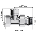 Набор термостатический прямой Royal Thermo Design 1/2"М30х1,5 (Хром) Набор термостатический прямой Royal Thermo Design 1/2"М30х1,5 (Хром)