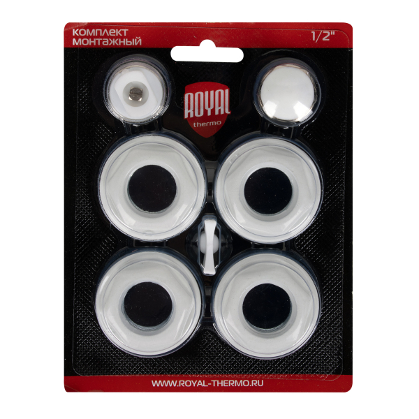 Комплект монтажный Royal Thermo 1”х 1/2" белый Комплект монтажный Royal Thermo 1”х 1/2" белый