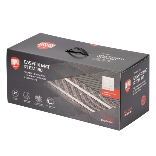 Комплект теплого пола Royal Thermo EasyFix Mat RTEM 2-180-6 с терморегулятором Basic Комплект теплого пола Royal Thermo EasyFix Mat RTEM 2-180-6 с терморегулятором Basic
