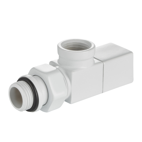 Набор дизайн-вентилей Royal Thermo CUBE, осевой (белый) 1/2" Набор дизайн-вентилей Royal Thermo CUBE, осевой (белый) 1/2"