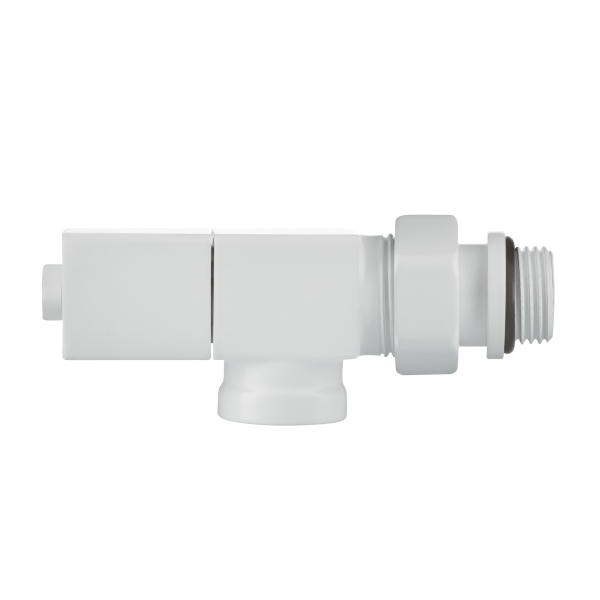 Набор дизайн-вентилей Royal Thermo CUBE, осевой (белый) 1/2" Набор дизайн-вентилей Royal Thermo CUBE, осевой (белый) 1/2"