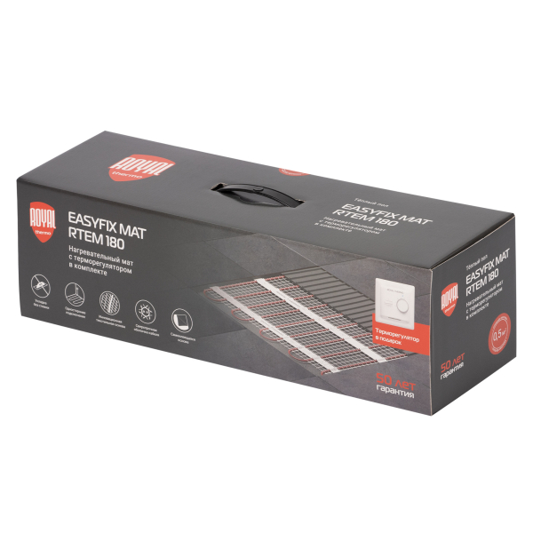 Комплект теплого пола Royal Thermo EasyFix Mat RTEM 2-180-1 с терморегулятором Basic Комплект теплого пола Royal Thermo EasyFix Mat RTEM 2-180-1 с терморегулятором Basic