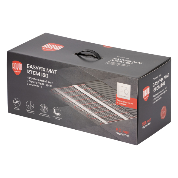 Комплект теплого пола Royal Thermo EasyFix Mat RTEM 2-180-7 с терморегулятором Basic Комплект теплого пола Royal Thermo EasyFix Mat RTEM 2-180-7 с терморегулятором Basic