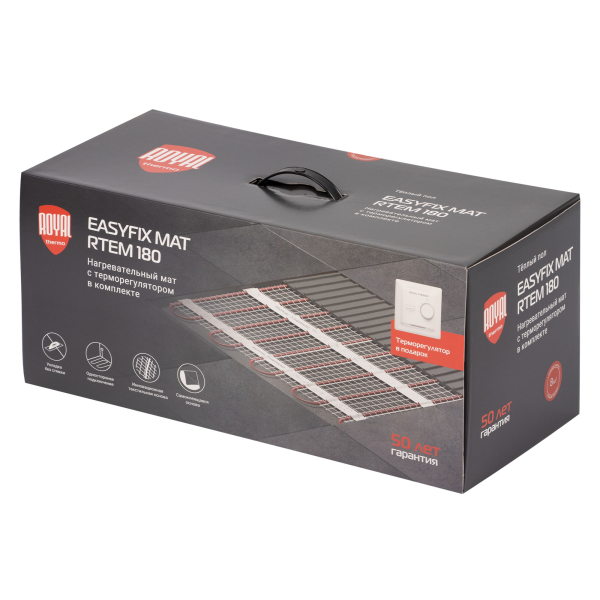 Комплект теплого пола Royal Thermo EasyFix Mat RTEM 2-180-8 с терморегулятором Basic Комплект теплого пола Royal Thermo EasyFix Mat RTEM 2-180-8 с терморегулятором Basic