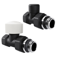 Набор термостатический прямой Royal Thermo Design 1/2"М30х1,5 (Черный)