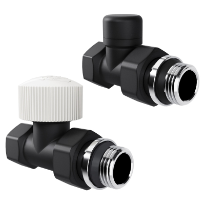 Набор термостатический прямой Royal Thermo Design 1/2"М30х1,5 (Черный) Набор термостатический прямой Royal Thermo Design 1/2"М30х1,5 (Черный)