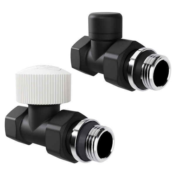 Набор термостатический прямой Royal Thermo Design 1/2"М30х1,5 (Черный)