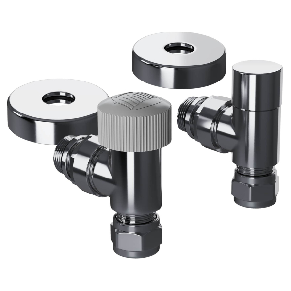 Набор термостатический угловой Royal Thermo Design Pro 15мм М30х1,5 (Хром) Набор термостатический угловой Royal Thermo Design Pro 15мм М30х1,5 (Хром)