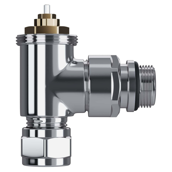 Набор термостатический угловой Royal Thermo Design Pro 15мм М30х1,5 (Хром) Набор термостатический угловой Royal Thermo Design Pro 15мм М30х1,5 (Хром)