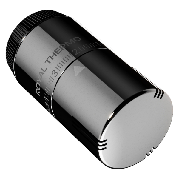 Термоголовка жидкостная Royal Thermo Design М30х1,5 (хром) Термоголовка жидкостная Royal Thermo Design М30х1,5 (хром)