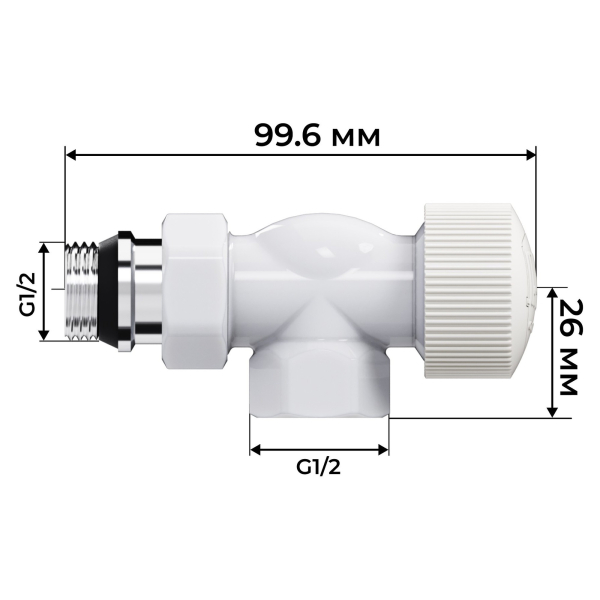 Набор термостатический осевой Royal Thermo Design 1/2"М30х1,5 (Белый) Набор термостатический осевой Royal Thermo Design 1/2"М30х1,5 (Белый)