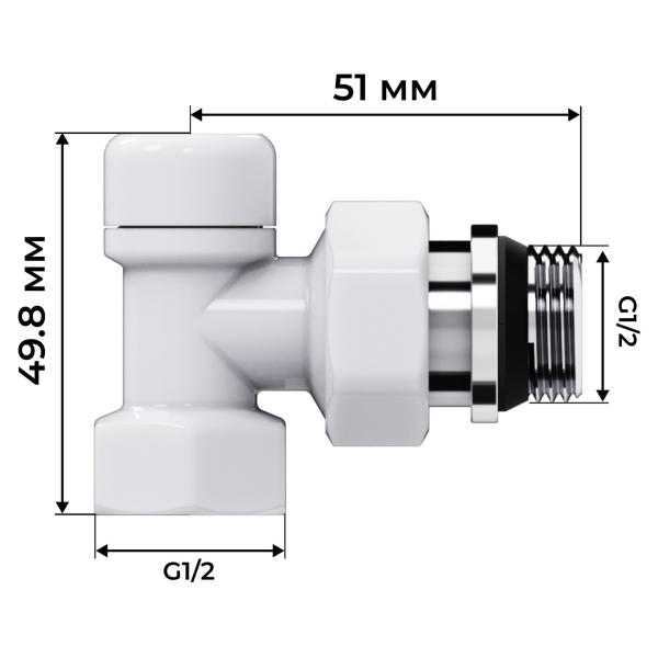 Набор термостатический осевой Royal Thermo Design 1/2"М30х1,5 (Белый) Набор термостатический осевой Royal Thermo Design 1/2"М30х1,5 (Белый)