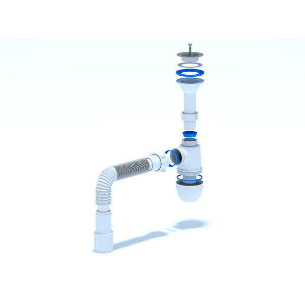 С0515 Сифон Ани 1 1/2"*40 с гибкой трубой 40x40/50