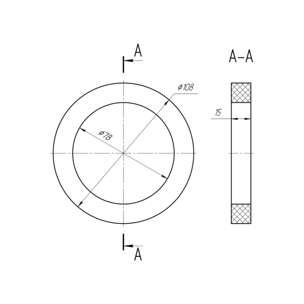 М075 Прокладка бачка унитаза вспененная