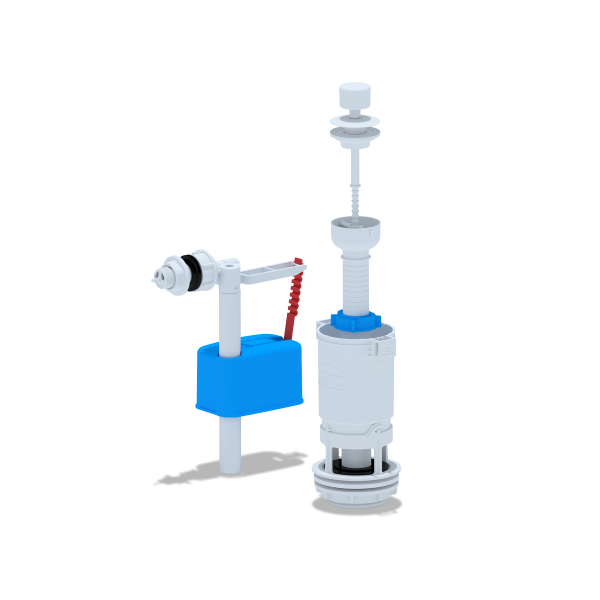 WC4050 Набор с боковой подводкой G 1/2", с пластиковым штуцером ручка шток эконом