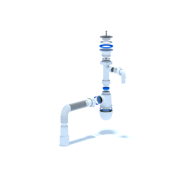 С1315 Сифон Ани 1 1/4"х40 с  отв с/м с г/тр 40х40/50