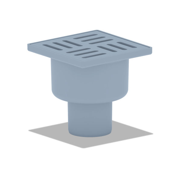 ТА5204 Трап вертик. н/р с вып. 50мм, с пласт. реш. 100*100