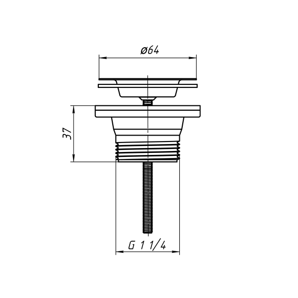 М200 Выпуск 1 1/4" с нержавеющей сеткой